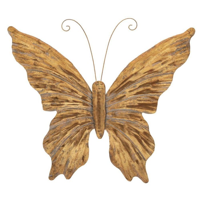 DECORAZIONE PARETE FARFALLA ORO 104X7X81,5CM